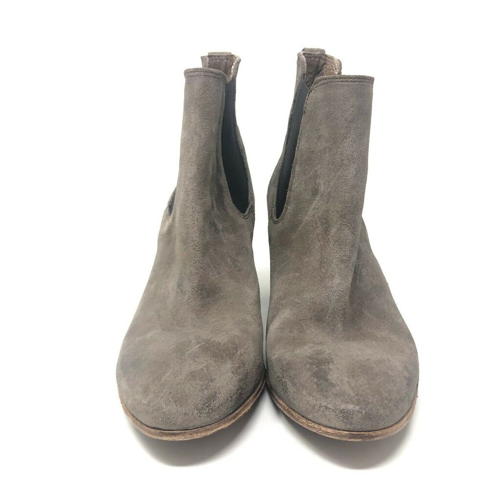 Alberto Fermani Boot Women's 6 Piccola Taupe Gray Suede Heel Bootie - Picture 2 of 8